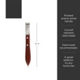 thumbnail image 3 of Viski Channel Knife, Cocktail Garnish Citrus Zester, Walnut Wood & Stainless Steel Bar Tool with Rivets, Set of 1, Brown, 3 of 6