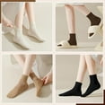 thumbnail image 5 of NANAhuang White Socks for Women Crew Soft Cotton Thin Casual Calf Socks 6 Pairs, 5 of 6