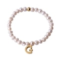 thumbnail image 1 of Pulseras Mujer de Perlas con Iniciales Oro 18k LuckyLy, Modelo Galia blanco UNITALLA, 1 of 6