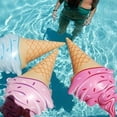 thumbnail image 2 of Swimming Pool Float Water Swim Ring Ice Cream Shaped Inflatable Play Game Toy, 2 of 10