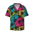 thumbnail image 3 of Goofa Hawaii Palms Printed Men's Casual Short-sleeved Shirt,Lightweight Breathable Button-down,Summer Casual men's top,Versatile Fashion shirt-X-Large, 3 of 7