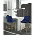 thumbnail image 4 of Meridian Furniture Karina 27.5"H Velvet Counter Stool in Navy (Set of 2), 4 of 4