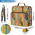 thumbnail image 2 of FORMRS Zipper Binder with Shoulder Strap 2-inch Ring 500 Sheet Capacity File Bag, Retro Abstract Pattern, 2 of 5