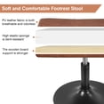 thumbnail image 5 of VECELO Footrest Height Adjustable Ottoman Leg and Foot Rest for Work Comfort, Computer Desk Swivel Stool with Thick Padding, Office Seat, Brown, 5 of 11