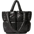thumbnail image 1 of LHSHID Chic Grid Puffer Down Quilted Tote Bag for Women Lady Trendy Large Shoulder Bag Top Handle Bag, 1 of 6