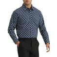 thumbnail image 4 of INSPIRE CHIC Polka Dots Pattern Shirt for Men's Long Sleeves Color Block Business Shirts M Blue, 4 of 6