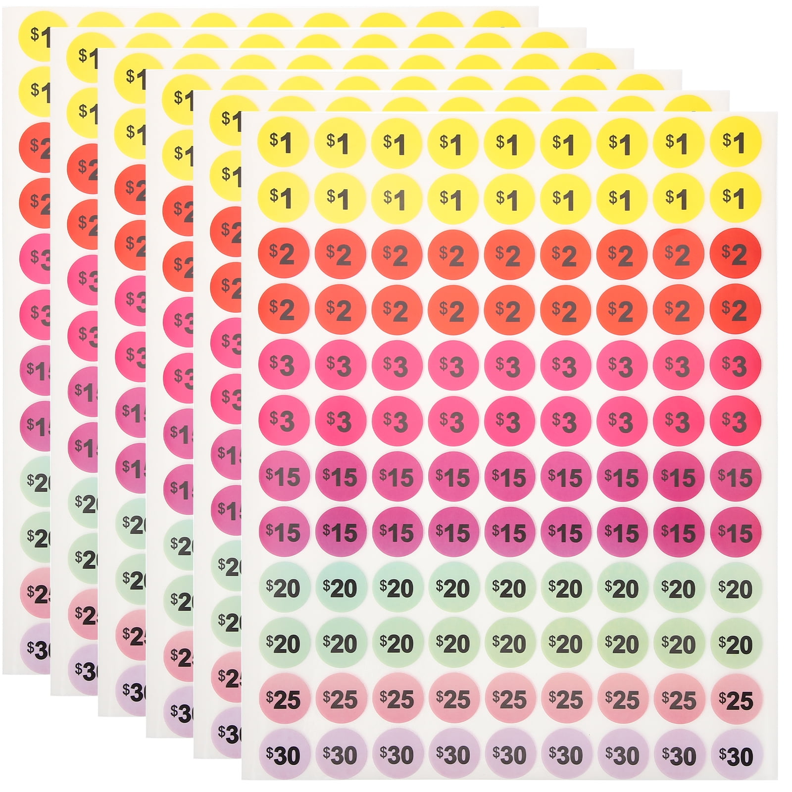 Bestonzon 30 Sheets Garage Sale Stickers Yard Sale Pricing Stickers