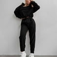 thumbnail image 3 of Timdgard Fall Outfits for Women Fuzzy Drawstring Hoodies Pullover Joggers Casual Workout Sets Sweatsuit, 3 of 4