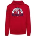 thumbnail image 2 of Men's Levelwear  Red Cleveland Guardians Podium Banner Arch Hoodie, 2 of 3