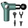 thumbnail image 1 of TFixol Muscle Therapy Device for Athletes Body Muscle Massager Handheld Massager 6 Adjustable Strength Levels 4 Massage Heads, Green, 1 of 6