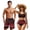 Bat Red, variant on American Flag Matching Swimsuits for Couples 4th of July Shorts Mens Swimsuit Women's 2 Piece Bikini Sets Sexy Bathing Suit Couples Swimwear Matching Swim Suits Couples Woman M