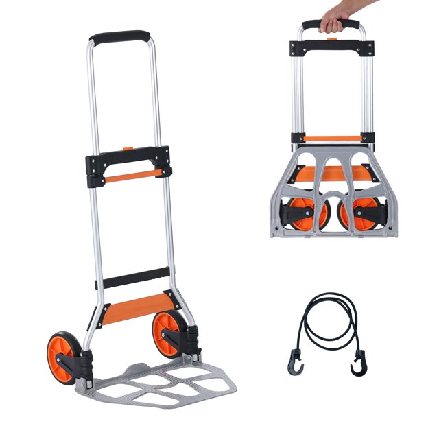 Carrito de aluminio plegable VEVOR de 125 kg de capacidad