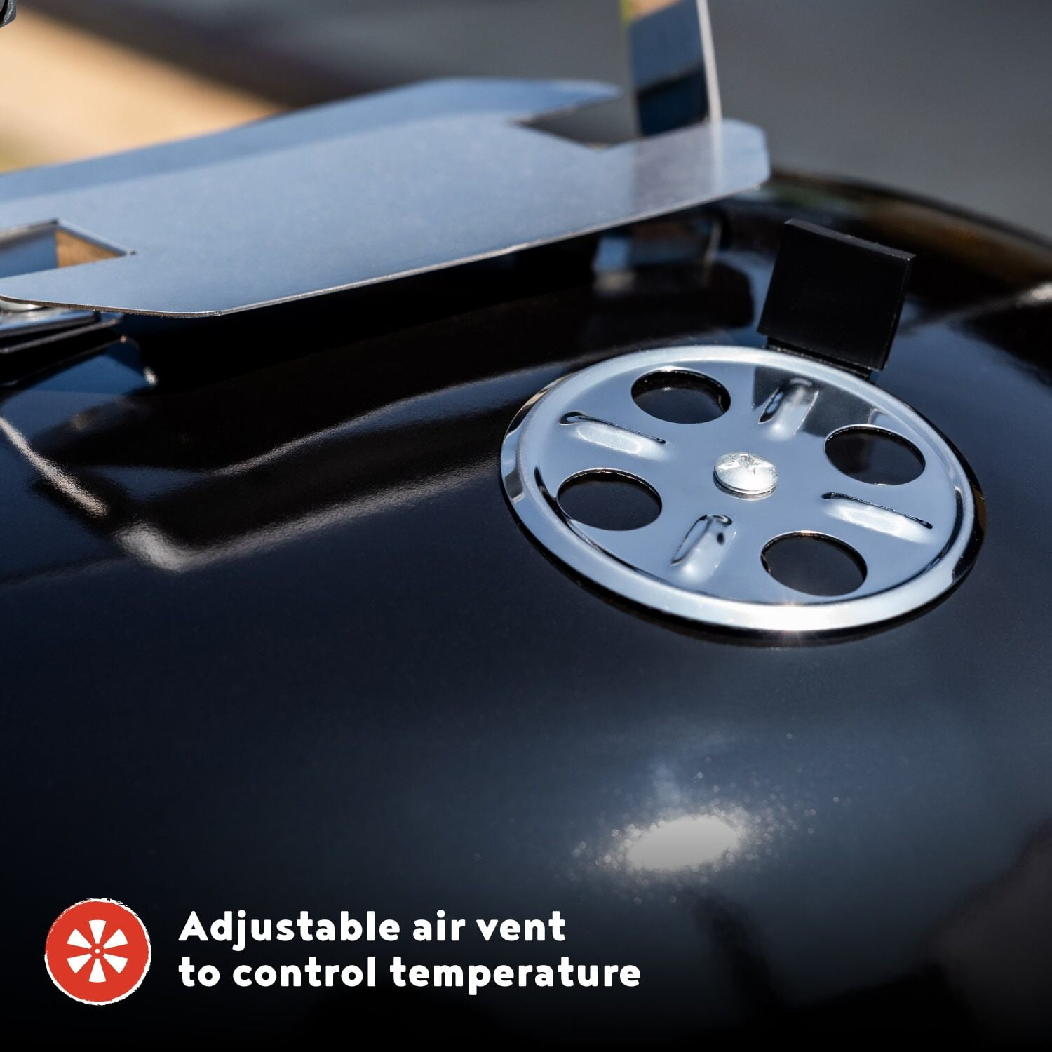 Megamaster – 14.5" Portable Charcoal Barbecue Grill with Adjustable Air Vent, 141 SQ. In Cooking Area, Table Top Grill for Camping, Outdoor Cooking, Patios, and More - 810-23001