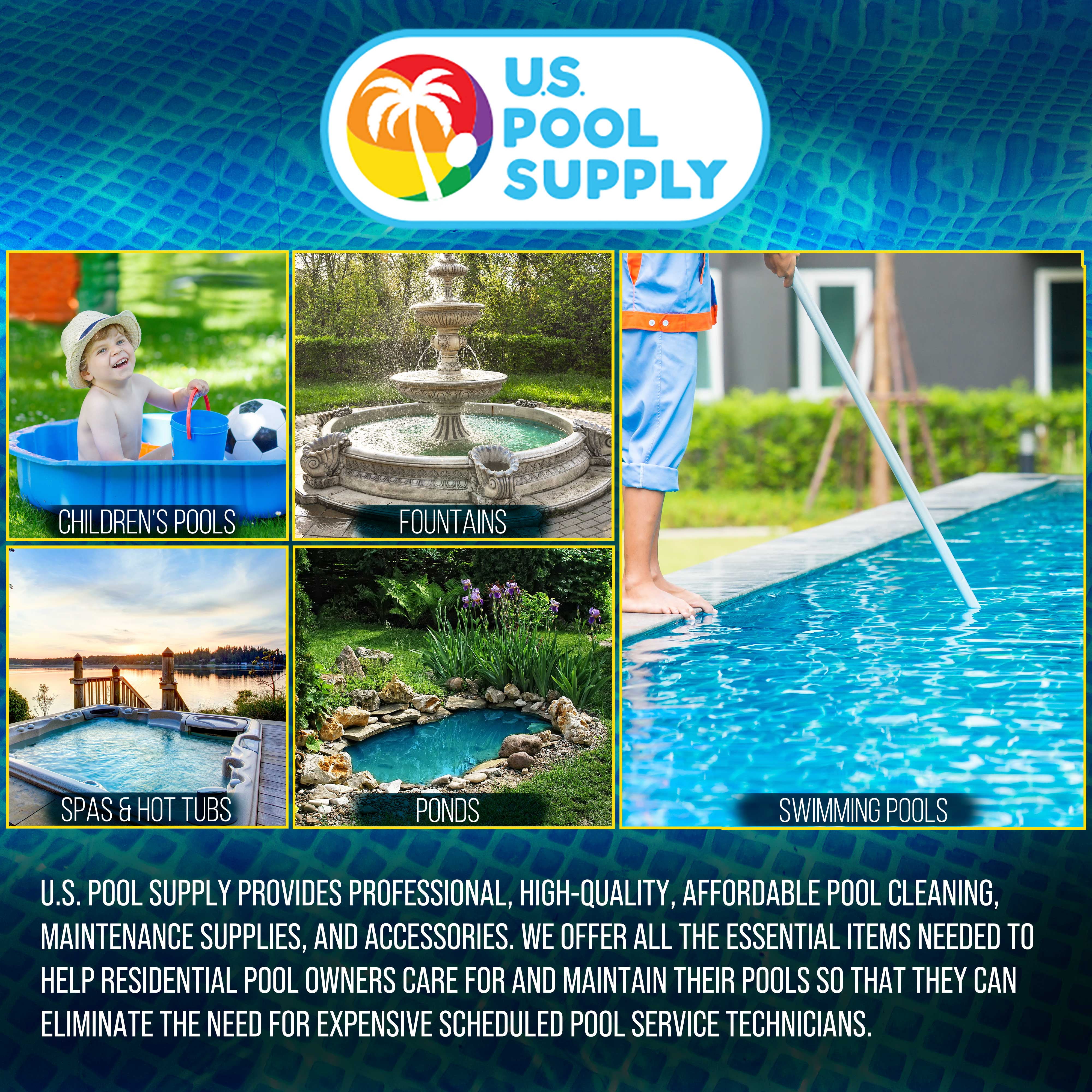 U.S. Pool Supply Above Ground Pool Hose Replacement 1.5" Diameter x 40" Long, Pack of 2 - Compatible with Intex Pool Filter Pump Hoses, Sand Filters, Saltwater Systems with 1,500 to 2,500 GPH