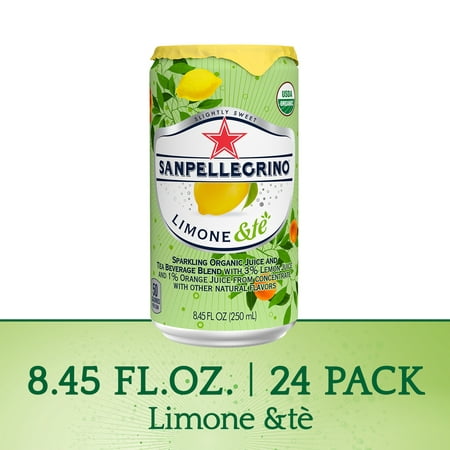 SANPELLEGRINO Limone &te Sparkling Organic Juice and Tea Beverage Blend 24-8.45 fl. oz.