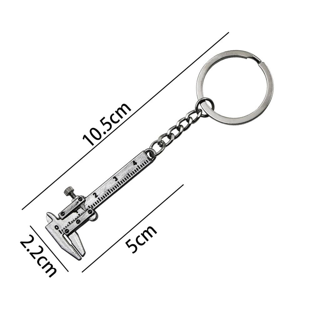 SOIMISS 3pcs Caliper Keychain Engineering Graduation Keychain Mini Keychain  Ruler Vintage Key Rings Key Ring Ruler Metal Carnival Mini Key Ring Key