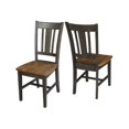 thumbnail image 5 of Pemberly Row Wood Splatback Chair - Set of 2 Chairs in Hickory / Washed Coal, 5 of 11