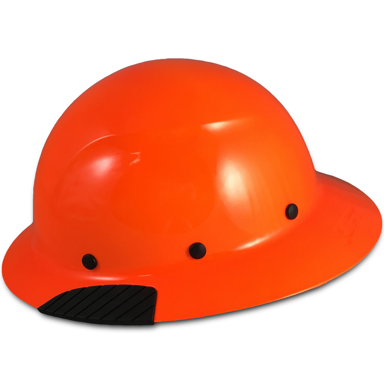 DAX Fiberglass Composite Hard Hat - Full Brim High-Viz Orange with Tote