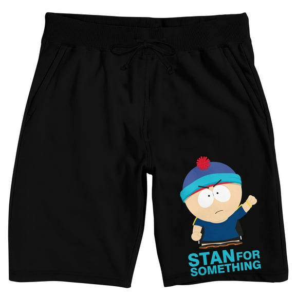 South Park Stan For Something Adult Black Sleep Pajama Shorts-Medium