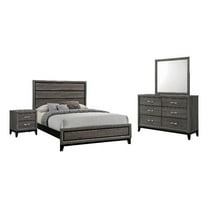 Watson Bedroom Set Grey Oak and Black