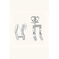 thumbnail image 2 of KRE Prime Women Moissanite 925 Sterling Silver Double-Layered Earrings, 2 of 9