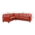 thumbnail image 3 of Leatherette Sectional Sofa in Mahogany Red Finish, 3 of 5