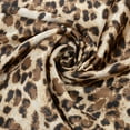 thumbnail image 4 of Women's Leopard Print Square Scarf with Contrast Border Satin Feel Lightweight Neck Accessory - Black, 4 of 4