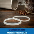 thumbnail image 4 of Cold Brew Filter for Mason Jar Wide Mouth Coffee Maker, UPGRADED Stainless Steel Mesh with 2 Silicone Seals (1 Quart 32 Ounces), 4 of 4