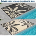 thumbnail image 3 of TacleeKii Waterproof Outdoor Rug 5' x 8', Reversible Plastic Straw Mat for Patio, RV, Camping & Deck, Black, 3 of 8