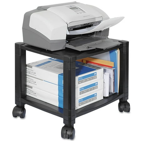 Mobile Printer Stand Two-Shelf 17w X 13-1/4d X 14-1/8h Black