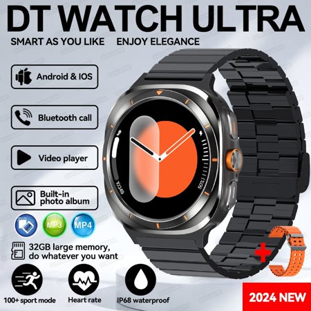 2024new Galaxy Watch 7 ultra smart watch men 32GB memory GPS NFC 1.5 "AMOLED screen fitness tracker health smartwatch for Samsung