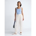 thumbnail image 2 of Scoop Women’s and Women's Plus Eyelet Harem Cotton Pants, Sizes XS-4X, 2 of 5