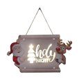 thumbnail image 2 of Ganfancp Merry Christmas Front Door Glowing Wood Sign - Luces Decorativas, Atractivo Interior y Exterior Farm Yard Wooden Sign 9.8Inch Rebajas Hoy Liquidación 1X Colgante de Madera, 2 of 7