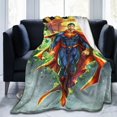 thumbnail image 1 of Manta de franela de Superman, suave y acogedora manta de felpa para todas las estaciones para niños y niñas, manta cálida y ligera para sofá cama o viaje de 80 x 60 pulgadas, 1 of 8