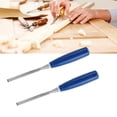 thumbnail image 3 of CHICIRIS Wood Chisel,2pcs Wood Chisels High Hardness Wood Carving Chisel Set with Blue Handle for Woodworking Flat Chisel Slotting Chisel,Wood Chisel Tool, 3 of 8