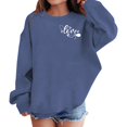 thumbnail image 5 of Otqutp Kids Oversized Sweatshirts with Heart Graphic Girls Long Sleeve Cotton Crewneck Sweatshirt Boys Cute Pullover Shirts, 5 of 6