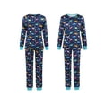 thumbnail image 4 of Qiylii Cartoon Dinosaur Print Christmas Matching Pajamas Set T-shirtTrousers, 4 of 5