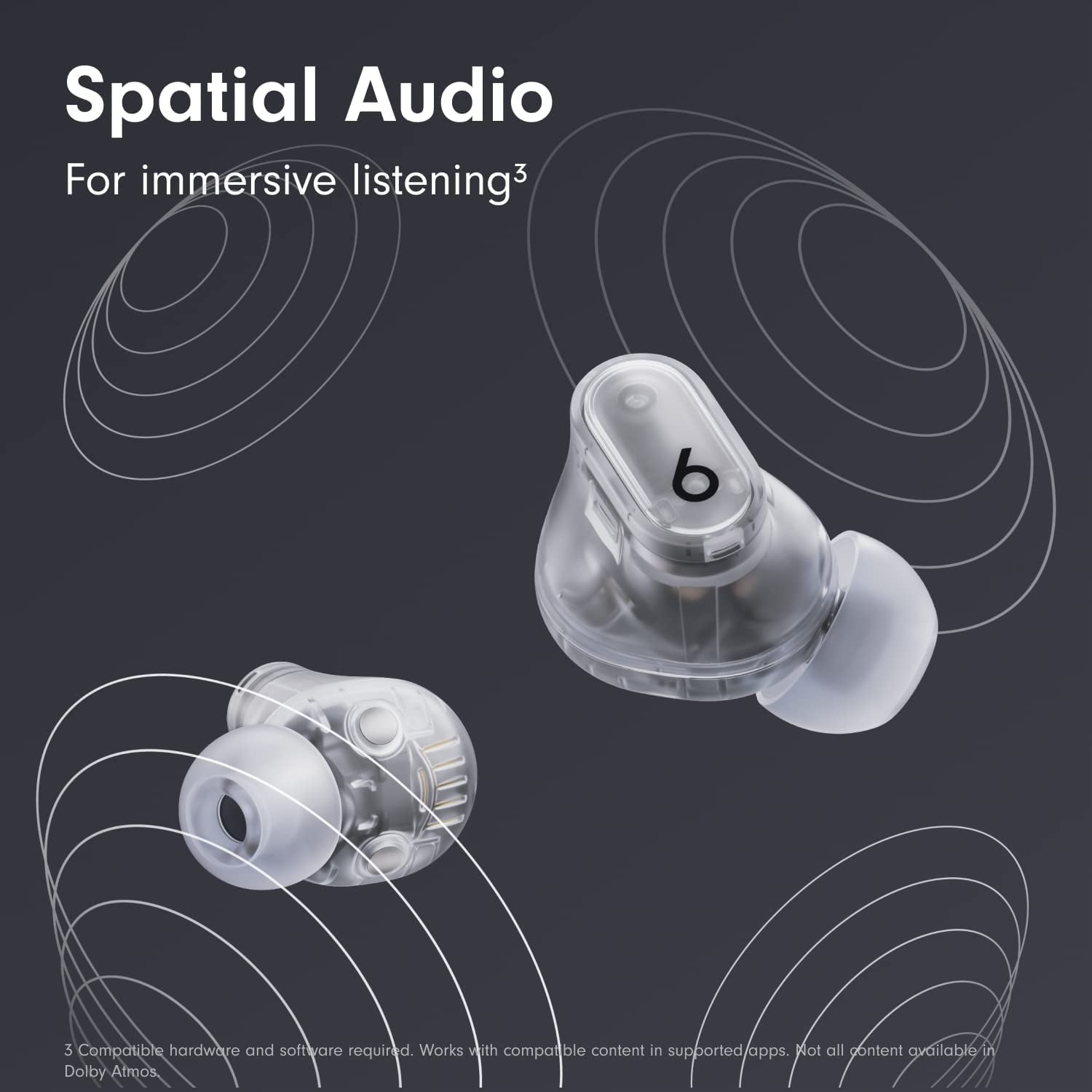 Restored Beats Studio Buds +True Wireless Noise Cancelling Ear Buds - Transparent (Refurbished)
