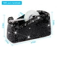 thumbnail image 5 of Bling Bling Crystal Luxury Handmade Diamond Desktop Tape Dispenser for Fashion Girls Women (Black), 5 of 7
