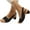 Black, variant on Low Chunky Heel Sandals for Women Buckle Pumps Shoes Summer Open Toe Platform Sandals
