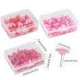 thumbnail image 3 of Milue 100Pcs Heart Pushpins with Box, Plastic Push Pins Colorful Map Pins for Office, 3 of 21