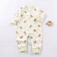 thumbnail image 2 of CAUYDY Baby Bodysuit Long Sleeve Romper Newborn Fall Winter Pajamas Preemie Infant Boys Girls Sleepers Loungewear Sizes 3-6 Months,Light Green, 2 of 7