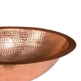 thumbnail image 5 of Premier Copper Products Lo17f  17" Oval Copper Drop In Or Undermount Bathroom Sink -, 5 of 5