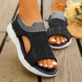 thumbnail image 4 of Dakaela Womens Orthopedic Walking Sandals Arch Support Ladies Walking Sport Athletic Sandal Open Toe Slip on Plantar Fasciitis Casual Shoes Black 7, 4 of 9