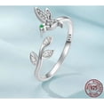 thumbnail image 2 of Anillo de plata 925 con forma de colibrí ajustable para mujer, 2 of 2