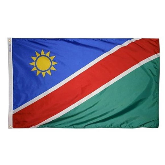 Annin Flagmakers 221440 Drapeau de la Namibie 2 Pi X 3 Pi Nyl-Glo