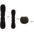 thumbnail image 4 of Beaute Galleria 4-Piece Magic Hair Donut Hair Bun Maker, Ballet Bun Hair Accessory, Black Color, 2 Large and 2 Small, 4 of 10