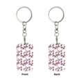 thumbnail image 2 of Wukai Cherry Blossoms Print Rectangular Metal Keychain: Sleek and Durable Key Ring for Securely Holding Keys Perfect for Everyday Use, 2 of 5