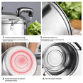 thumbnail image 4 of Juego De Ollas Gruesas De Cinco Piezas Con Bandeja Para Cocina Malubero Plateado, 4 of 5