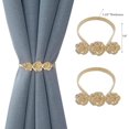 thumbnail image 2 of IH Casa Decor Set De 2 Rideaux Tiebacks Roses Rose Gold, 2 of 2